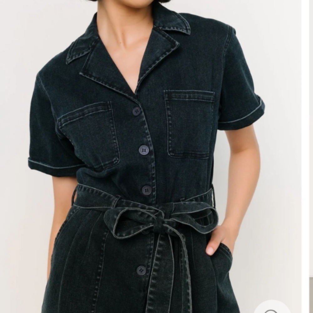 Baltic Born dark jean tie jumpsuit women’s large